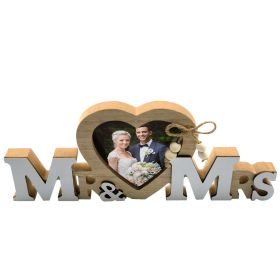 Wooden Wedding English Letters Love Photo Frame Crafts Ornaments (Option: JM00859-Photo Frame)