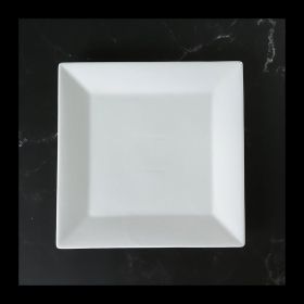 Creative Simple White Nordic Style Square Plate Ceramics (Option: 10 Inch Square Plate Dish)