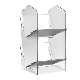 Transparent Bookshelf Acrylic Storage Rack (Option: Frosted Double Layer)