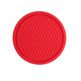 Cross-border Car Coaster A Large Number Of Spot Car PVC Heat Insulation Non-slip Mat Car Water Cup Mat (Option: Red-1PC)