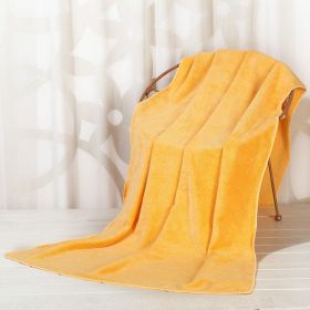 Large Cotton Absorbent Quick Drying Lint Resistant Towel (Option: Yellow-150x200cm)