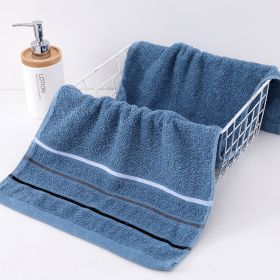 Dark Fashion Thickened Soft Absorbent Towel (Option: Navy blue-33x72cm)