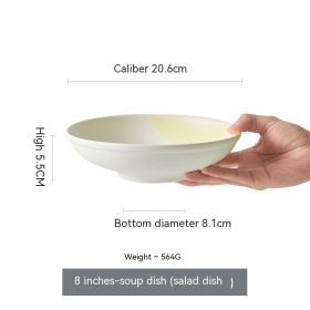 Plate Dishes Household Flat Shallow Western Foodsteak Dish Restaurant Soup Plate (Option: Style 9)