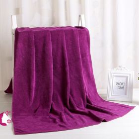 Large Cotton Absorbent Quick Drying Lint Resistant Towel (Option: Wine red extra thick-70x140cm)