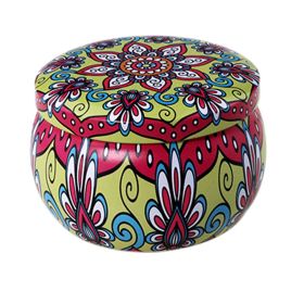 Popular Ethnic Style Aromatherapy Jar Candle Tinplate Wedding Candy Gift Box Round Tea Universal Packaging Box (Option: C208 Empty Can)