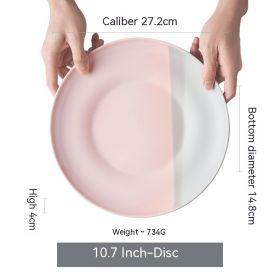 Plate Dishes Household Flat Shallow Western Foodsteak Dish Restaurant Soup Plate (Option: Style 10)