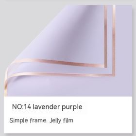 Phnom Penh Jelly Mask Printed Cellophane Flower Shop Plain Flowers Dacal Paper (Option: 14 Lavender Purple)