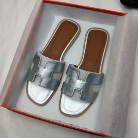 Womens Summer Sandals Beach Flat Female Slippers Outdoor Sandals Shoes (Color: Silver, size: US9=UK7=EU 41)