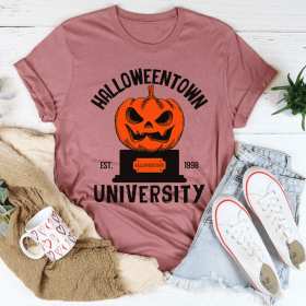 Merchmallow Halloween University T-Shirt (Color: Mauve, size: 3XL)