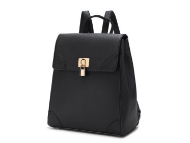 MKF Collection Sansa Vegan Leather Women's Backpack by Mia k (Material: Vegan Leather, Color: Black)