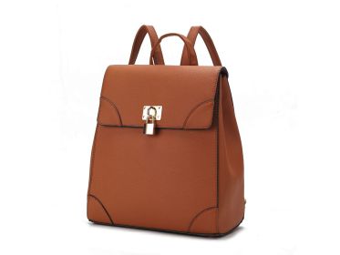 MKF Collection Sansa Vegan Leather Women's Backpack by Mia k (Material: Vegan Leather, Color: Brown)