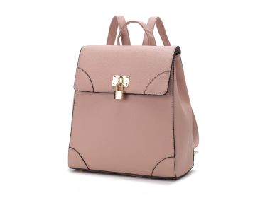 MKF Collection Sansa Vegan Leather Women's Backpack by Mia k (Material: Vegan Leather, Color: Blush)