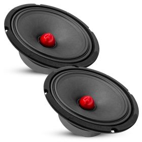 5 CORE 8 Inch Mid-Range Bullet Pro Audio Car Speaker, Red Aluminium Bullet (size: 2PCS 8" Car Audio Speaker 4oHM)