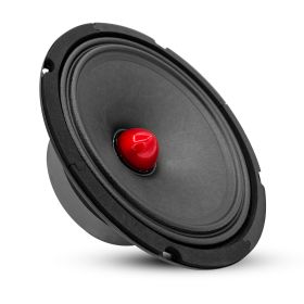 5 CORE 8 Inch Mid-Range Bullet Pro Audio Car Speaker, Red Aluminium Bullet (size: 8" Car Audio Speaker 4oHM)