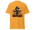 Halloween scarecrow fashion orange t-shirt merchyprint, size Medium