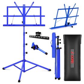 5 Core Music Stand 2 in 1 Dual Use Sheet Music Professional Portable Adjustable 27.6-67 Inch Folding Music Note Holder Tripod Stands - MUS FLD 4S (SKU: MUS FLD 4S BLU)