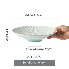 Plate Dishes Household Flat Shallow Western Foodsteak Dish Restaurant Soup Plate (Option: Style 16)