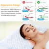 Cooling Memory Foam Pillow Ventilated Soft Bed Pillow w/ Cooling Gel Infused Memory Foam 2Pcs Queen Size