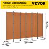 VEVOR Room Divider, Room Dividers and Folding Privacy Screens, Fabric Partition Room Dividers for Office, Bedroom, Dining Room, Study, Freestanding