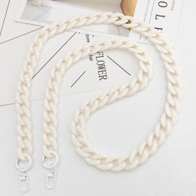 Color Acrylic Chain Mobile Phone Charm Handmade Bag (Option: Beige-21 × 29mm)