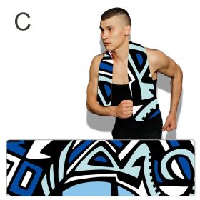 Sweat Absorbing Running Exercise Fitness Towel (Option: C style)