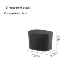 Bathroom Cabinet Cosmetics Storage Box (Option: Small Size Black Transparent)