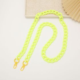 Color Acrylic Chain Mobile Phone Charm Handmade Bag (Option: Yellow-21 × 29mm)