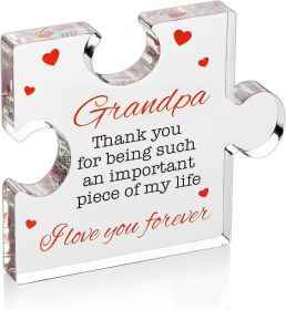 Transparent Mother's Day Acrylic Artware Desktop Decoration (Option: Grandpa)