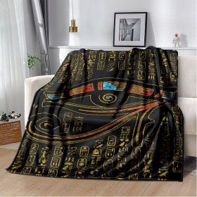 Ancient Egypt Mysterious Symbol 3D Digital Printing Flannel Nap Blanket Wholesale (Option: 4th-100*130cm)