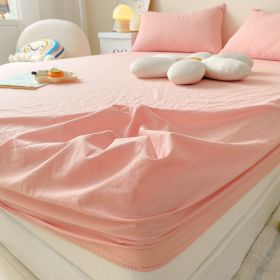 Cream Style Washed Cotton Three-piece Bedspread Fully Surrounded (Option: Cream Pink Peach Pink-180cmx200cm 3pcs)