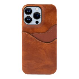 Leather Anti-aging Card-inserting Mobile Phone Protective Cover (Option: Brown-Google Pixel3XL)