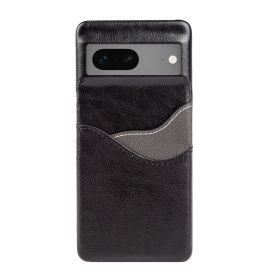 Leather Anti-aging Card-inserting Mobile Phone Protective Cover (Option: Black-Google Pixel4A)