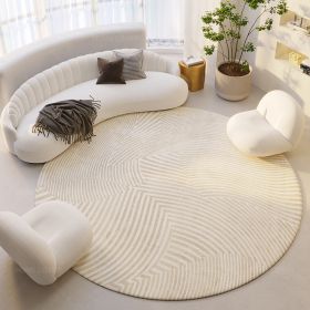 Silent Wind Absorbent Round Carpet Cream Wind Hanging Basket Dressing Table Bedroom Bedside Household Crystal (Option: Andrew 02-100x100cm)