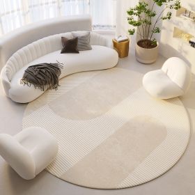 Silent Wind Absorbent Round Carpet Cream Wind Hanging Basket Dressing Table Bedroom Bedside Household Crystal (Option: Andrew 01-100x100cm)