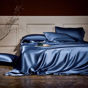 25 Pound Silk Four Piece Set Of Silk (Option: Blue-220x240-Flat sheet)