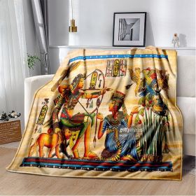 Ancient Egypt Mysterious Symbol 3D Digital Printing Flannel Nap Blanket Wholesale (Option: 10th-100*150cm)