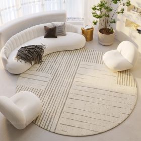 Silent Wind Absorbent Round Carpet Cream Wind Hanging Basket Dressing Table Bedroom Bedside Household Crystal (Option: Modern 13-100x100cm)